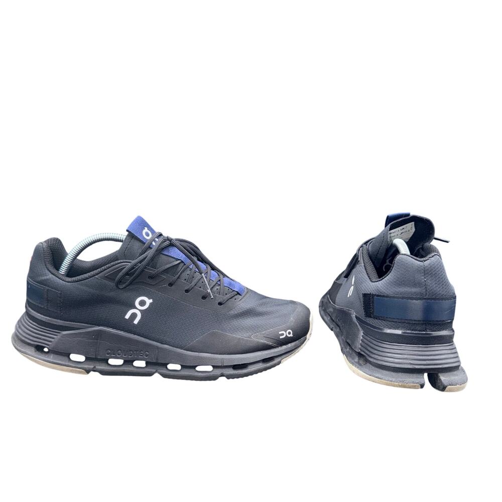 On Cloudnova Black Blue Running Shoes Men’s US 7.5 Women’s 9 EU 40.5